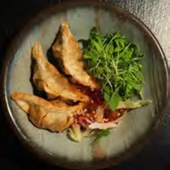 Gyoza gefüllt mit Rindfleisch